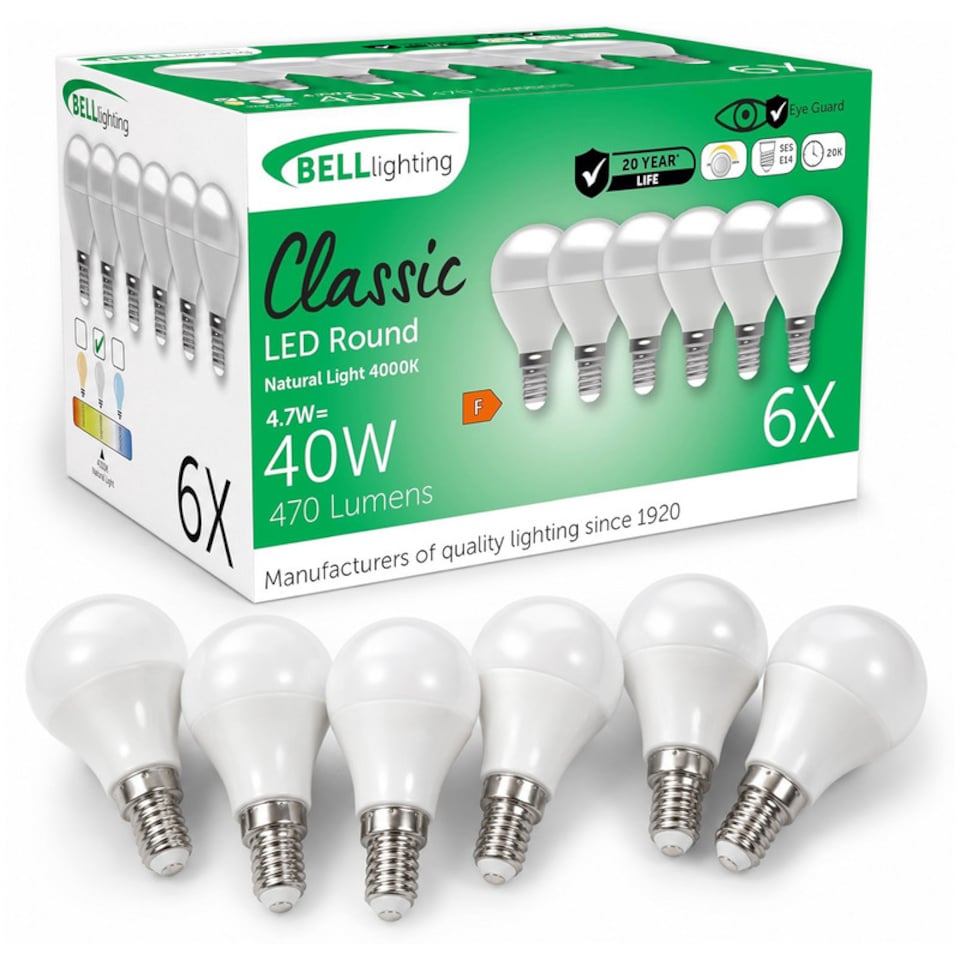 image 1 of BELL Lighting E14 SES Dimmable Golf Ball SMD Natural White 4000K 4.7W Energy Saving LED