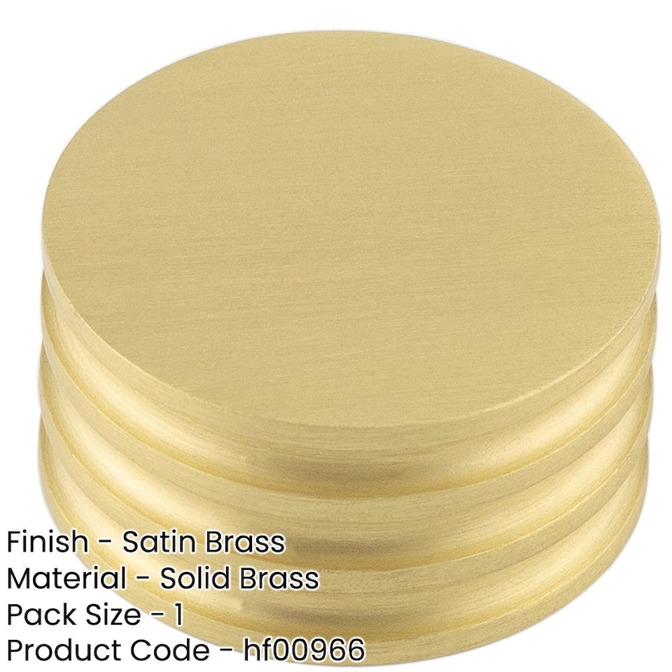 image 1 of Elegant 40mm Satin Brass Cupboard Knob for Stylish Interiors - Kitchen Cabinet Knob