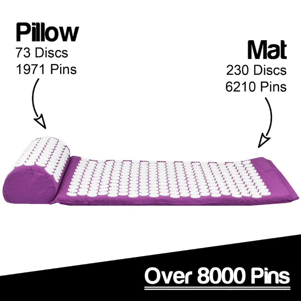image 1 of Komodo Acupressure Mat, Pillow and Ball Set - Purple