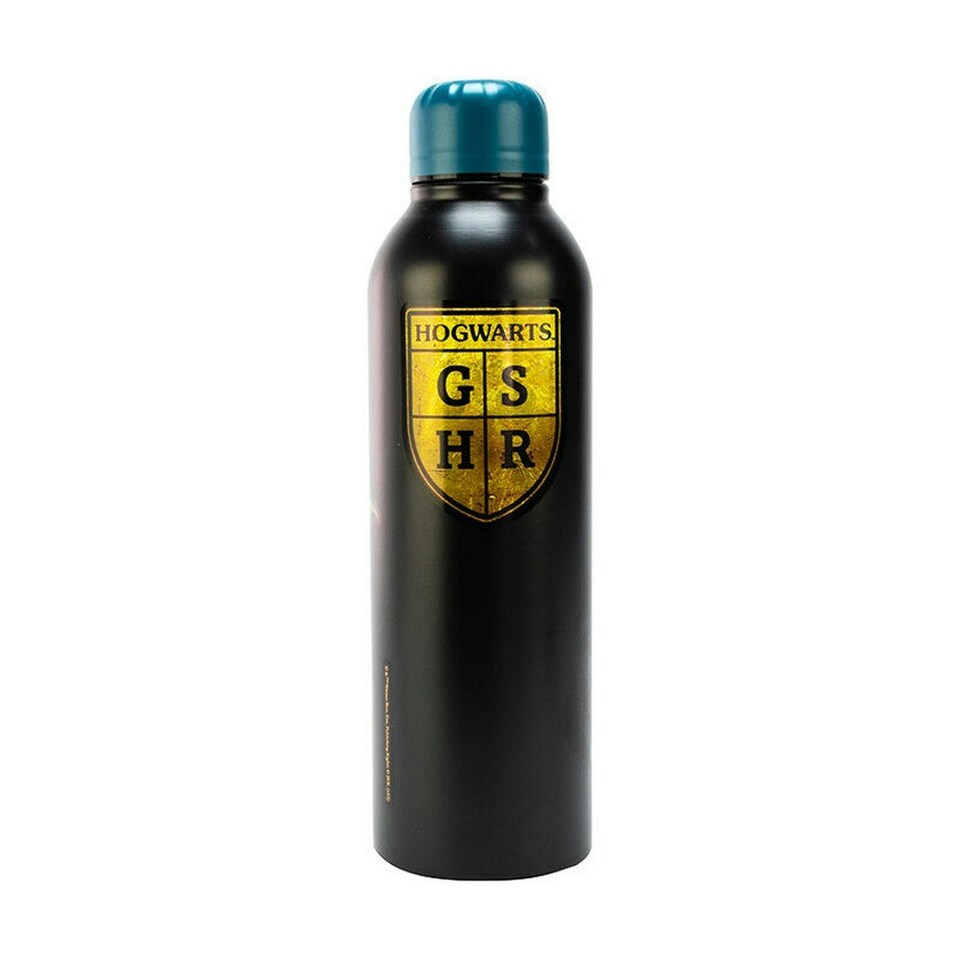 image 1 of Harry Potter Steel 700ml Water Bottle - Black/Gold - One Size