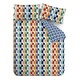 image 5 of Catherine Lansfield Bryson Geo Reversible Duvet Cover Set Brights Blue | Brights | Double