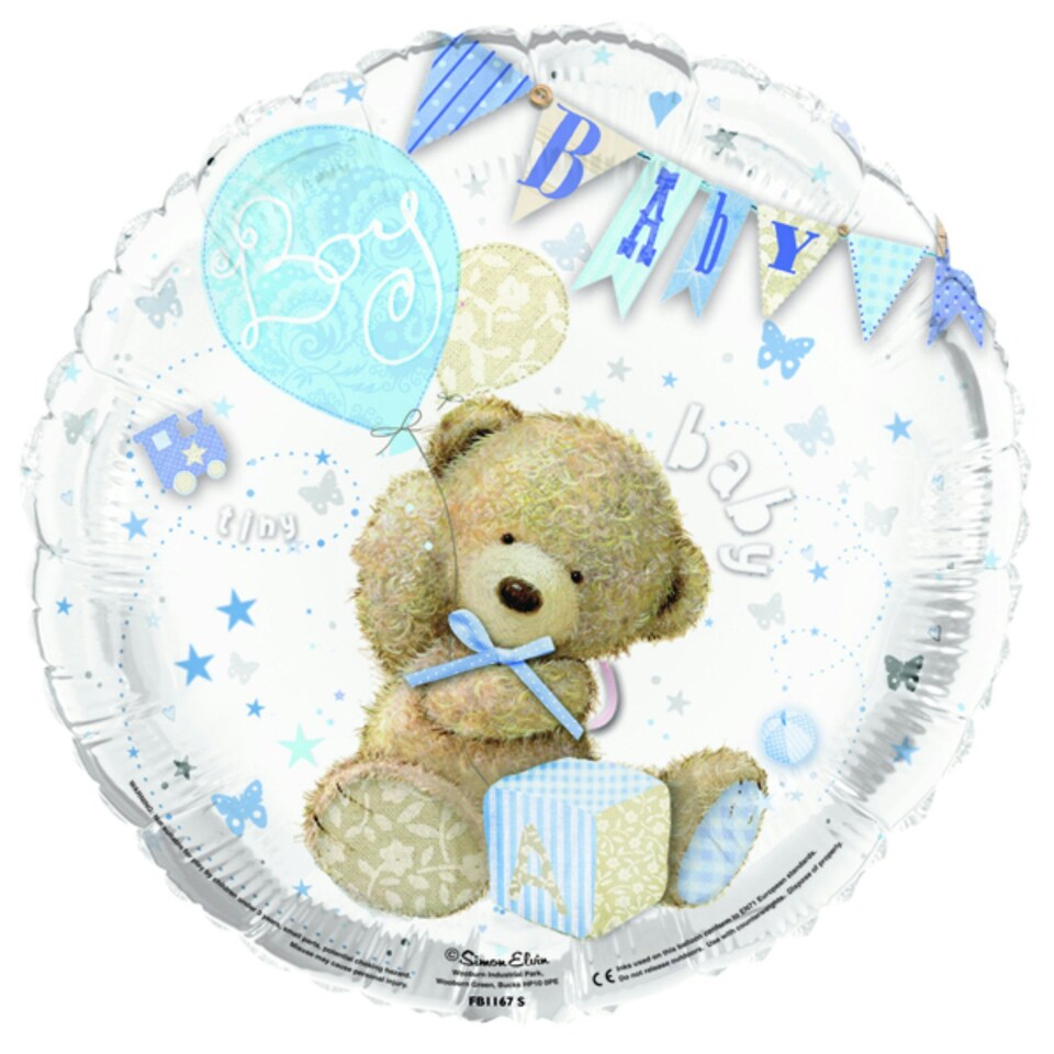 Simon Elvin 18 Inch Its A Baby Boy Foil Balloon - Silver/Blue - One Size