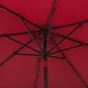 image 9 of Outsunny 2.7m Patio Garden Umbrella Outdoor Parasol Outdoor Market Table Umbrella with Tilt Crank and 24 LEDs Lights Wine Red