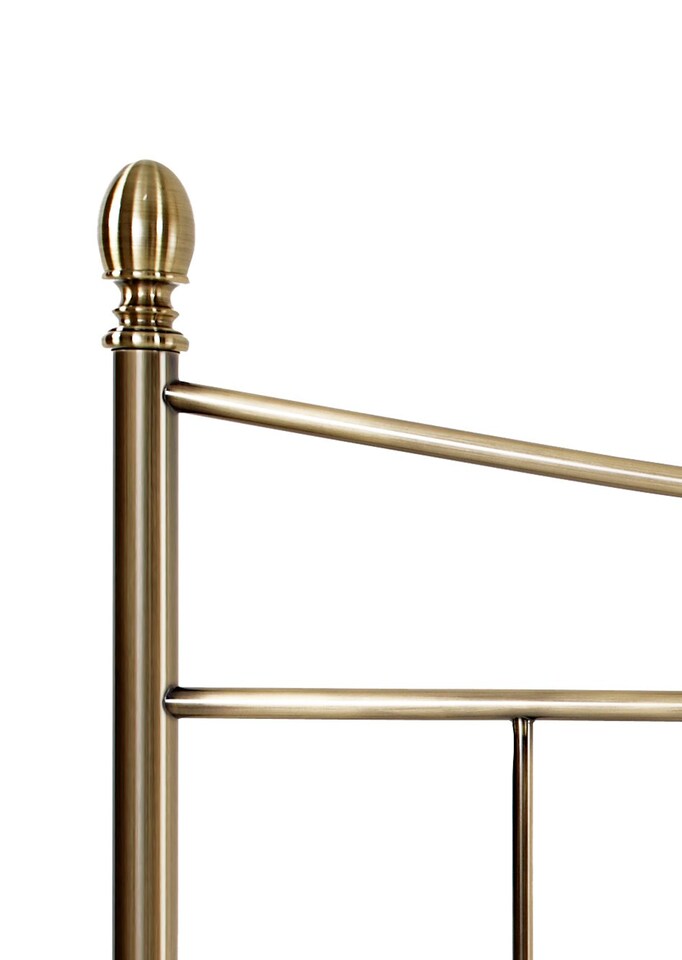 image 1 of 3ft Single Antique Brass Effect Metal Bed Headboard,Headend | Black | Black Nickel | 3ft Single