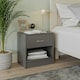 image 8 of 1-Drawer Wooden Bedside Cabinet | Grey | Colour: Dark Grey | 1