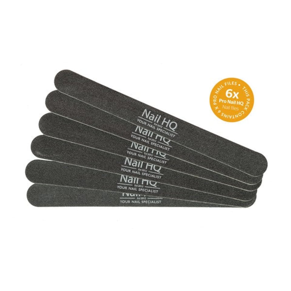 image 1 of Nail HQ Professional Nail Files - Pack of 6 | Black