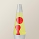 image 4 of ValueLights Razzo Lava lamp Clear Silver Illuminated Decoration and Integrated LED 1W Red Bulb