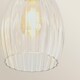 image 5 of ValueLights Cheltenham Chrome Flush Ceiling Light Ribbed Dome Shade | Chrome