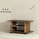 image 7 of HOMCOM Modern TV Cabinet Stand Storage Shelves Table Mobile Rustic Brown