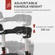 image 5 of HOMCOM Fully Folding Rollator Walker with Seat, Backrest, Bag, Red