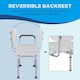 image 7 of HOMCOM Height Adjustable Shower Chair with Suction Cup Feet Armrest Backrest