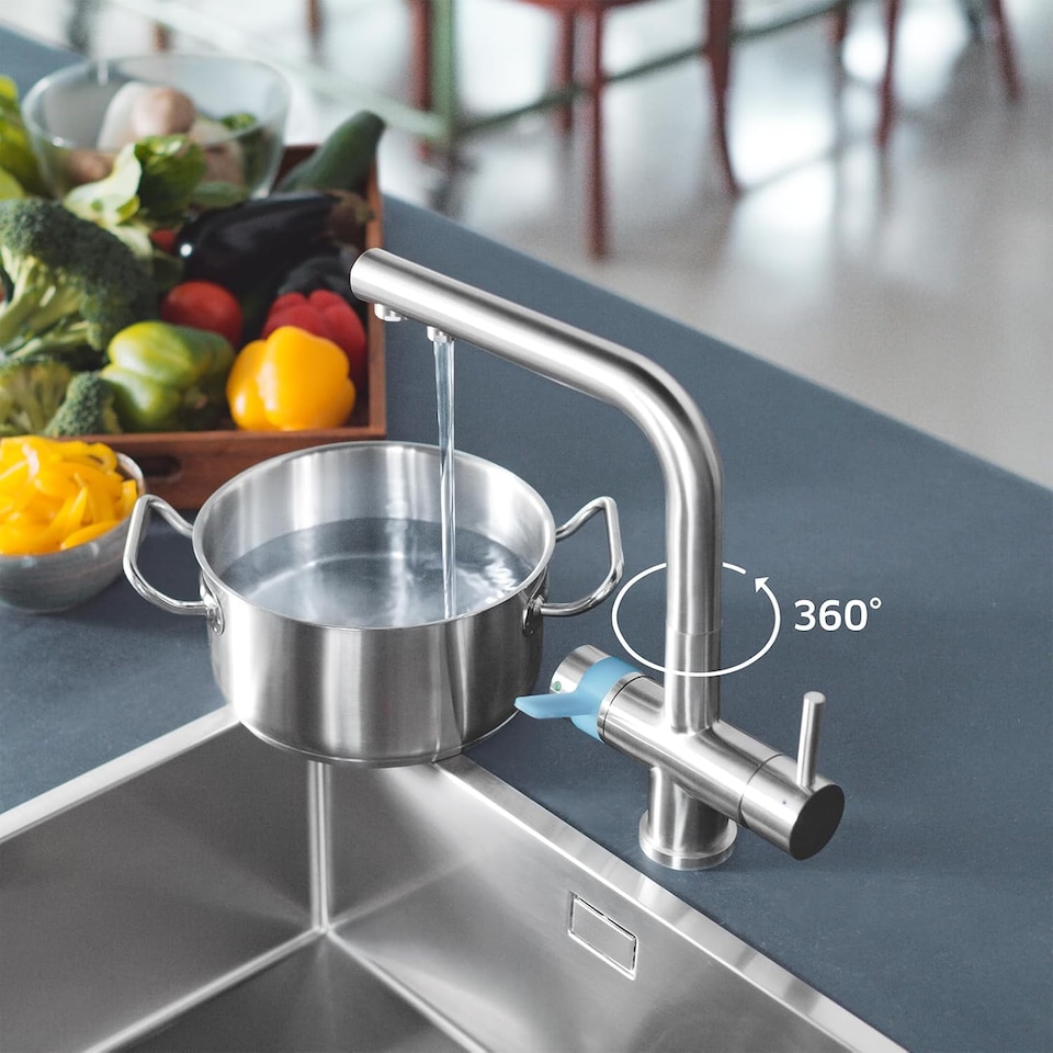 image 1 of BRITA mypure P1 Water Filter Kitchen Tap - Rectangle - Includes 1x BRITA P1000 Cartridge