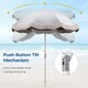 image 8 of COSTWAY 180 cm Outdoor Fringe Patio Parasol Sunshade Umbrella Cream