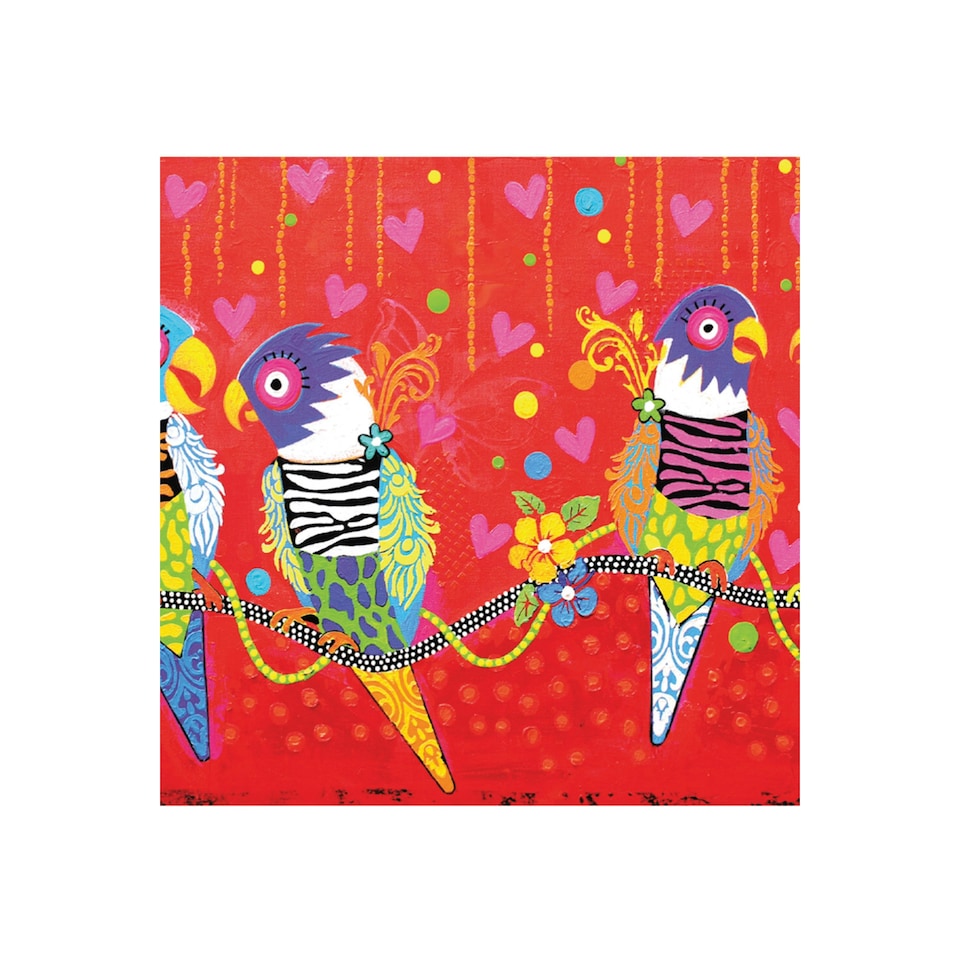 image 1 of Maxwell & Williams Tea Towel Red Tiger Tiger Cotton Red