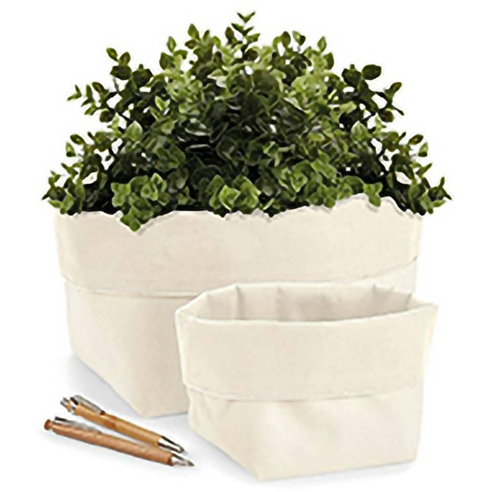 image 1 of Westford Mill Reversible Canvas Organiser - Natural - M Cream