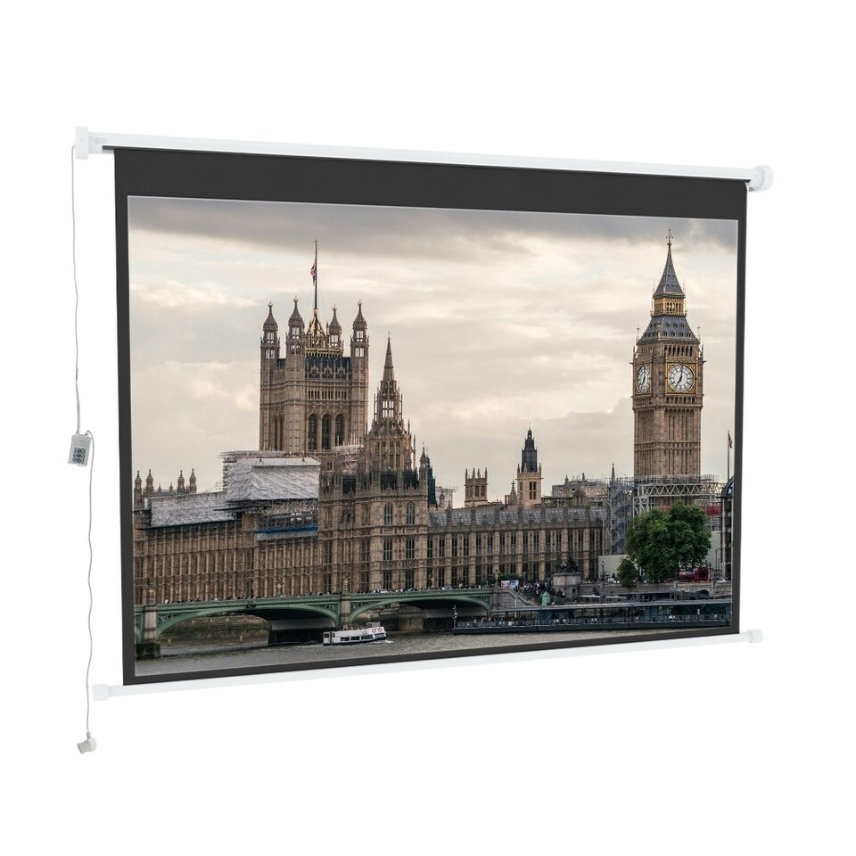 image 1 of Living and Home Wall Mount Electric Projector Screen 4:3 - 227cm W x 152cm H