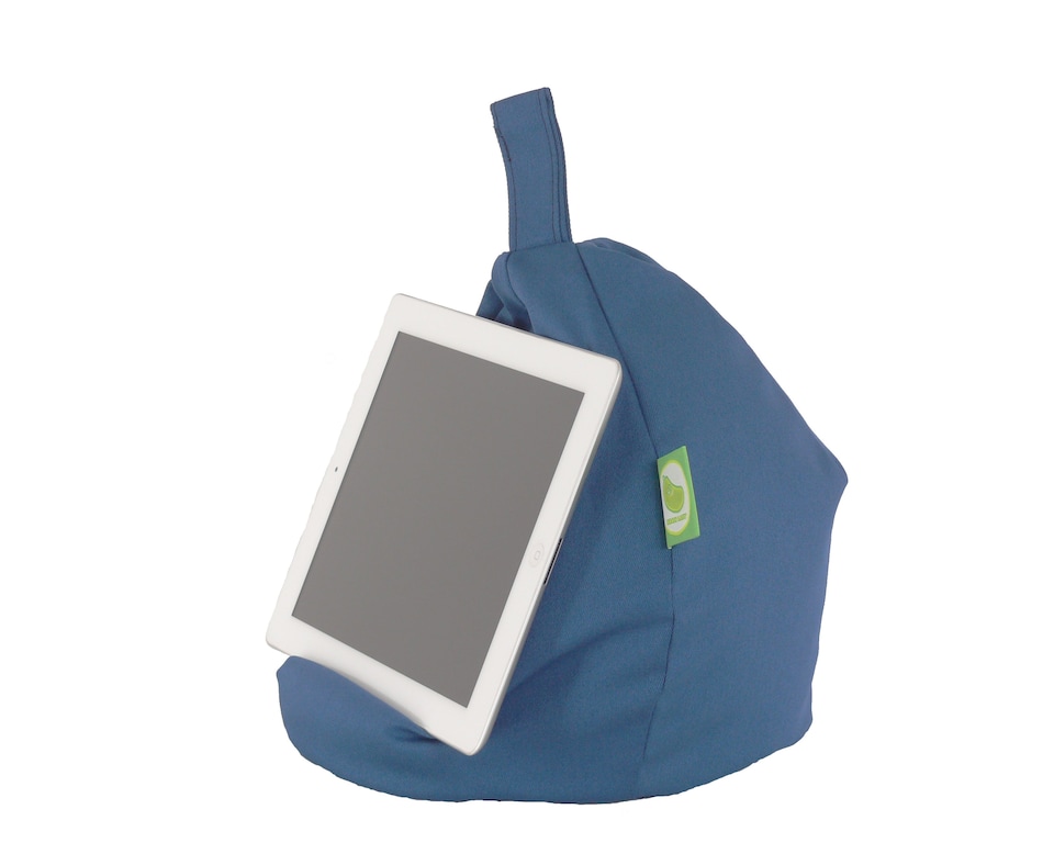 image 1 of Bean Lazy French Blue Tablet eReader and Book Mini Bean Bag