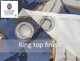 image 6 of Luxury Diamond Jacquard Fully Lined Ring Top Curtains with Metallic Thread 168cm x 137cm Blue/Gold | Blue | Blue/Gold | 1