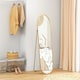 image 8 of HOMCOM Oval Full Length Mirror with Metal Frame Hanging or Leaning Gold Tone