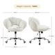 image 3 of Yaheetech Leisure Upholstered Desk Chair with Cloud-Shaped Backrest