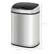 image 9 of HOMCOM Sensor Dustbin Touchless Trash Can Automatic Stainless Steel 48L Silver | 58L