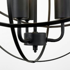 ValueLights Industrial Steampunk Style Satin Black 3 Way Atom Design Ceiling Light Fitting | Black