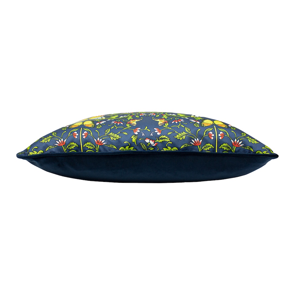 image 1 of Paoletti Botanical Cushion, Navy, 50 x 50cm