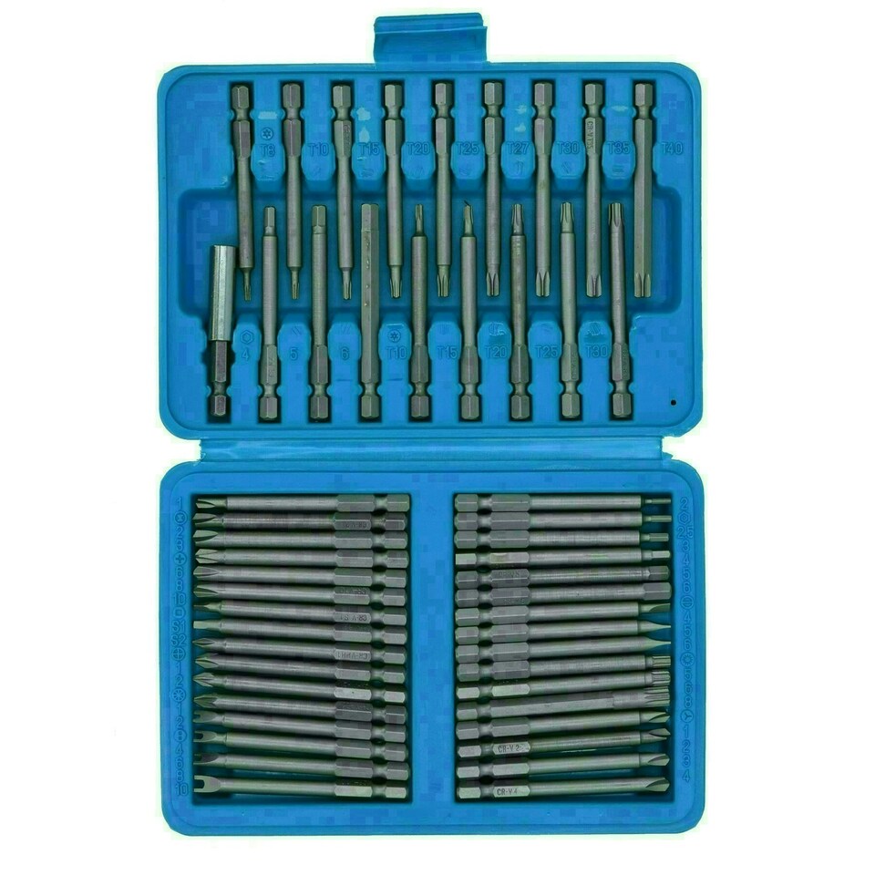 image 1 of Screwdriver Bits Torx / PZ / PH / Flat Hex Spline Extra long Security 50pc AT822