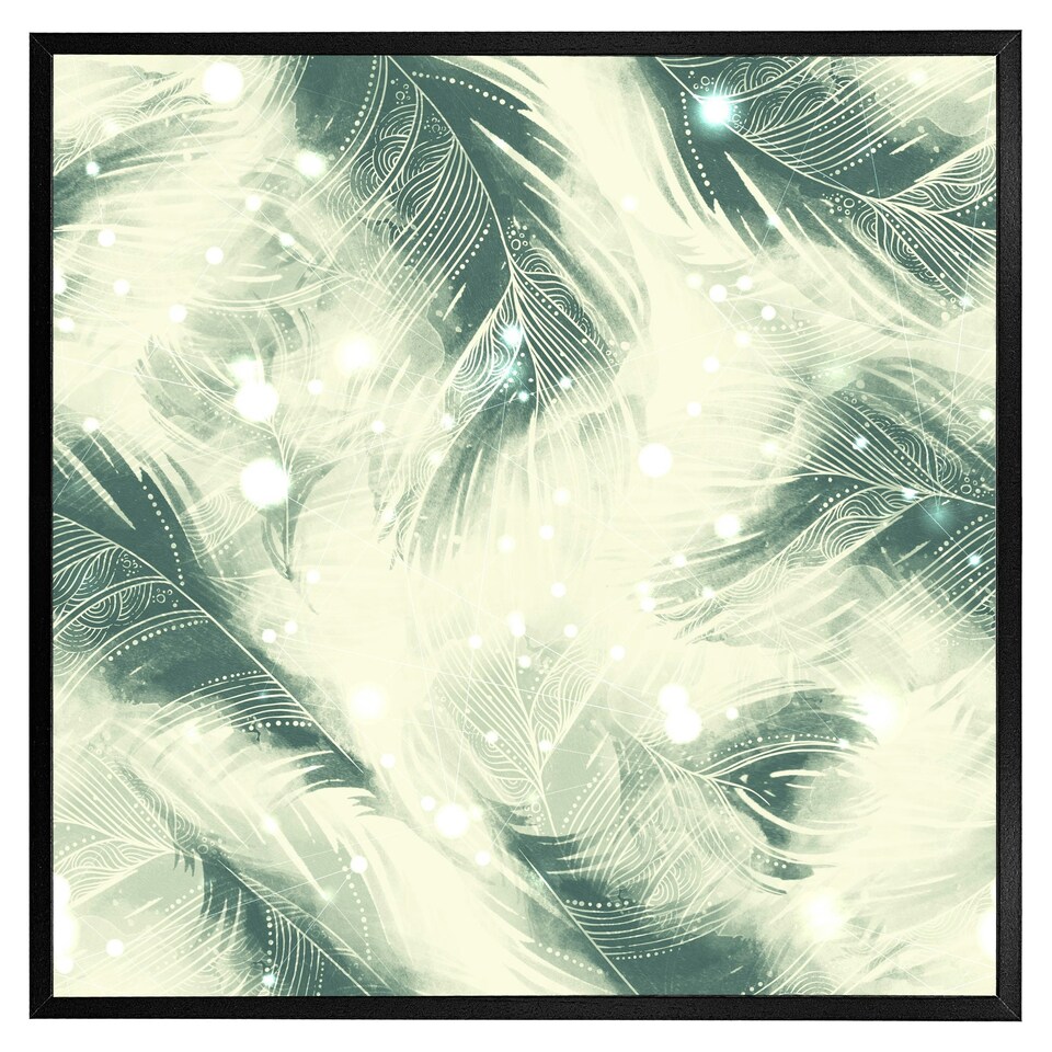 image 1 of Feathers fantastic birds with decorative ornaments (Picutre Frame) Grey | M