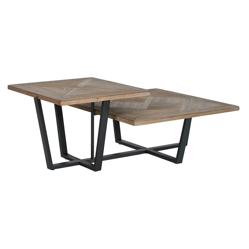 image 1 of Centre Table Home ESPRIT Black Natural Metal Fir wood 118 x 78 x 45 cm N/A