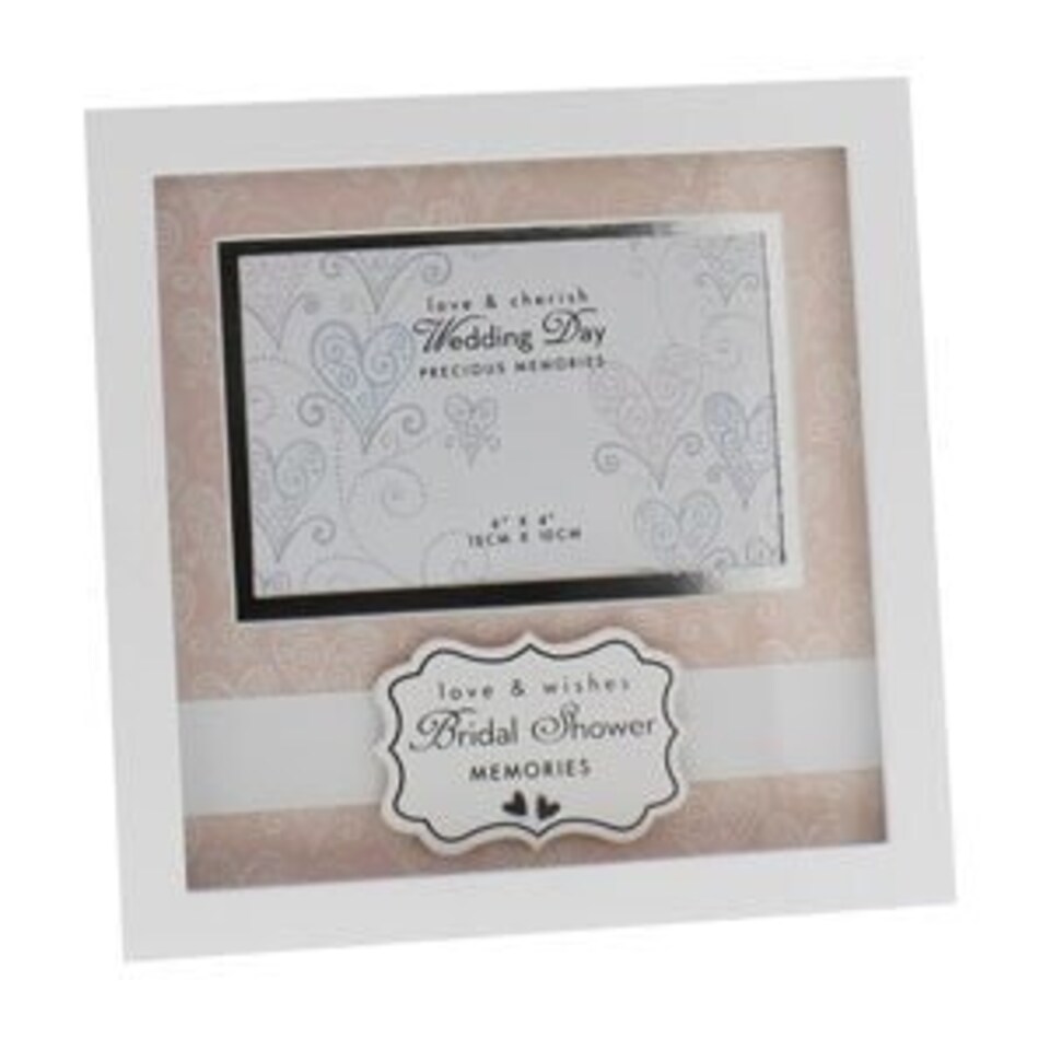 image 1 of Love and Cherish Bridal Shower Photo Frame