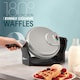 image 5 of Cooks Professional Rotary Belgian Waffle Maker Machine with Non-Stick Plates & Drip Tray | Silver