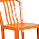 image 5 of Gael Slat Back Commercial Bar Stool Orange - Set of 2 - Modern Galvanised steel Orange