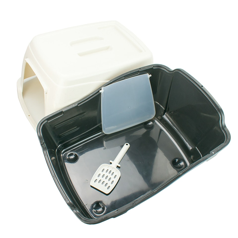 image 1 of KCT Hooded Black Cat Litter Box Black | One Size