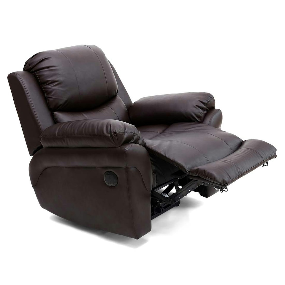 image 1 of Madison Electric Bonded Leather Automatic Recliner Home Lounge Chair (Brown)