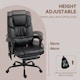 image 4 of Vinsetto 6-Point Massage Office Chair, PU Leather Desk Chair with Adjustable Height and Footrest for Home Office, Black