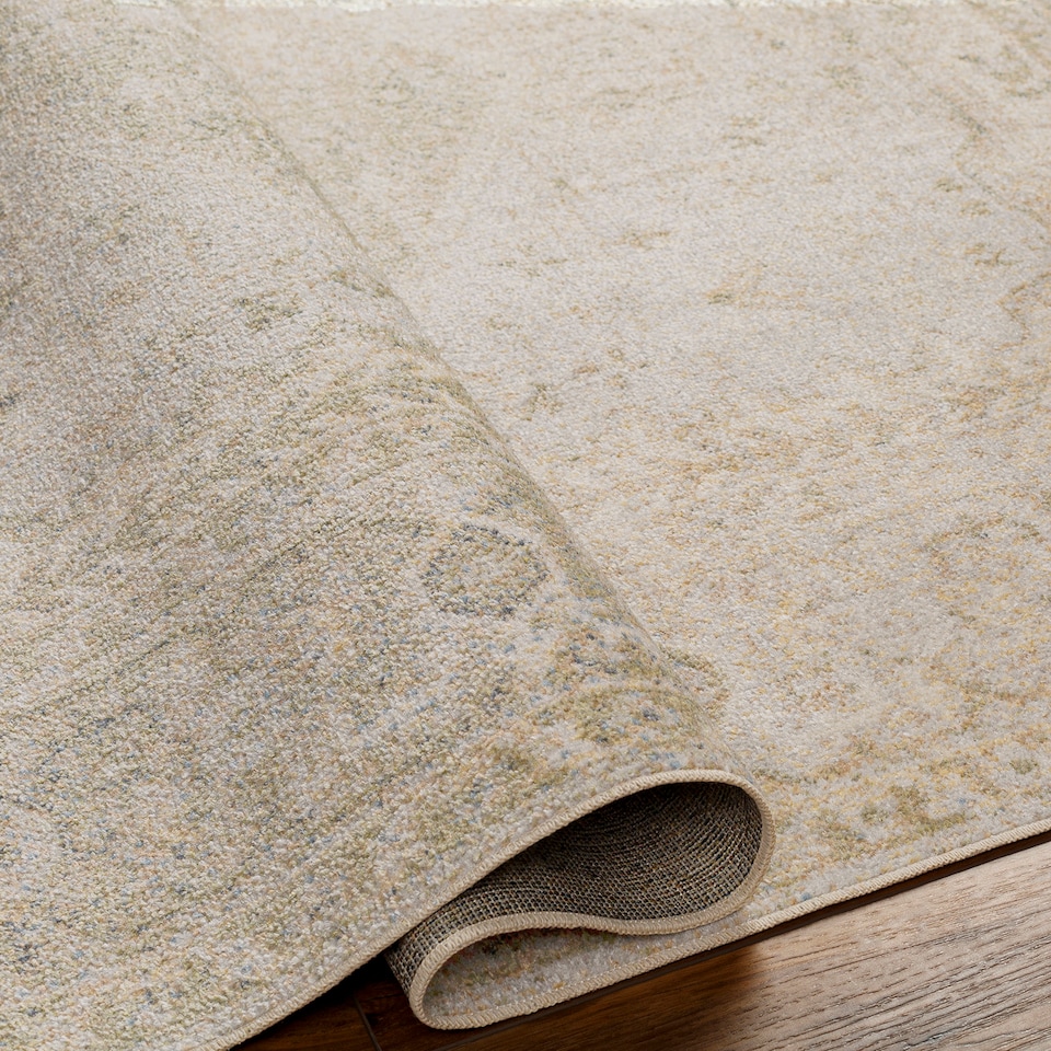 image 1 of LIVABLISS Lillian-Washable Traditional Vintage Boho Round Rug Ø200 cm | Orange Brown