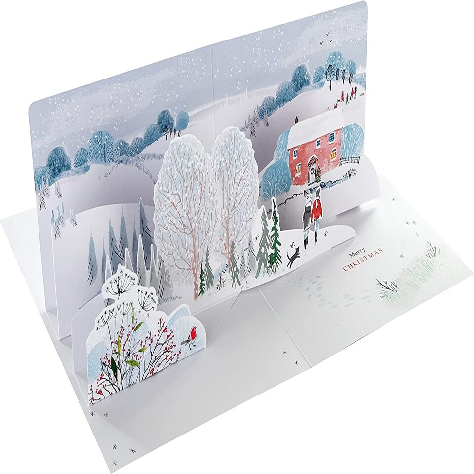 image 1 of Classic Illustrated Winter Scene Design Mum Christmas Card
