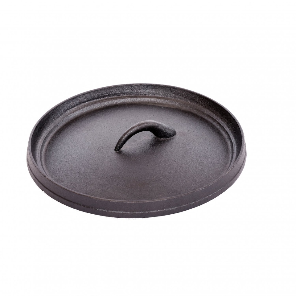 image 1 of 4L Cast Iron Non Stick Dutch Oven Casserole Dish Camping Cooker | Black