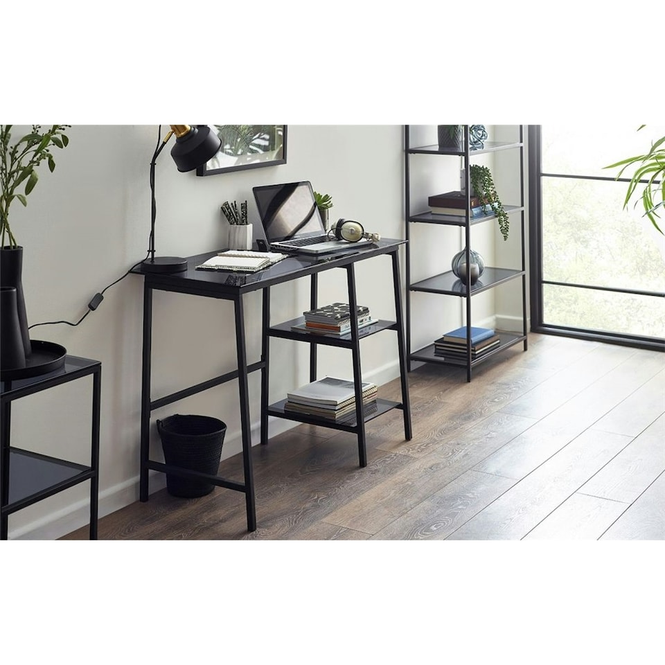 Premium Classic Smoked Glass Desk