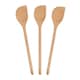 image 1 of Argon Tableware Wooden Scraper Spoons - 30cm - Pack of 3