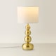 image 4 of ValueLights Marissa Brushed Gold Stacked Ball Table Lamp Light