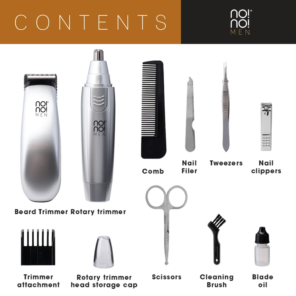 image 1 of No!No! Men's Trimmer and Grooming Kit