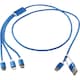 image 2 of Versatile 5 in 1 Recycled Aluminium Charging Cable - Royal Blue - One Size