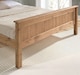 image 3 of 5ft King Size Waxed Pine,Wood,Wooden High Foot End,Solid Panel Bed Frame.Shaker Style | Clear | Natural Pine | King