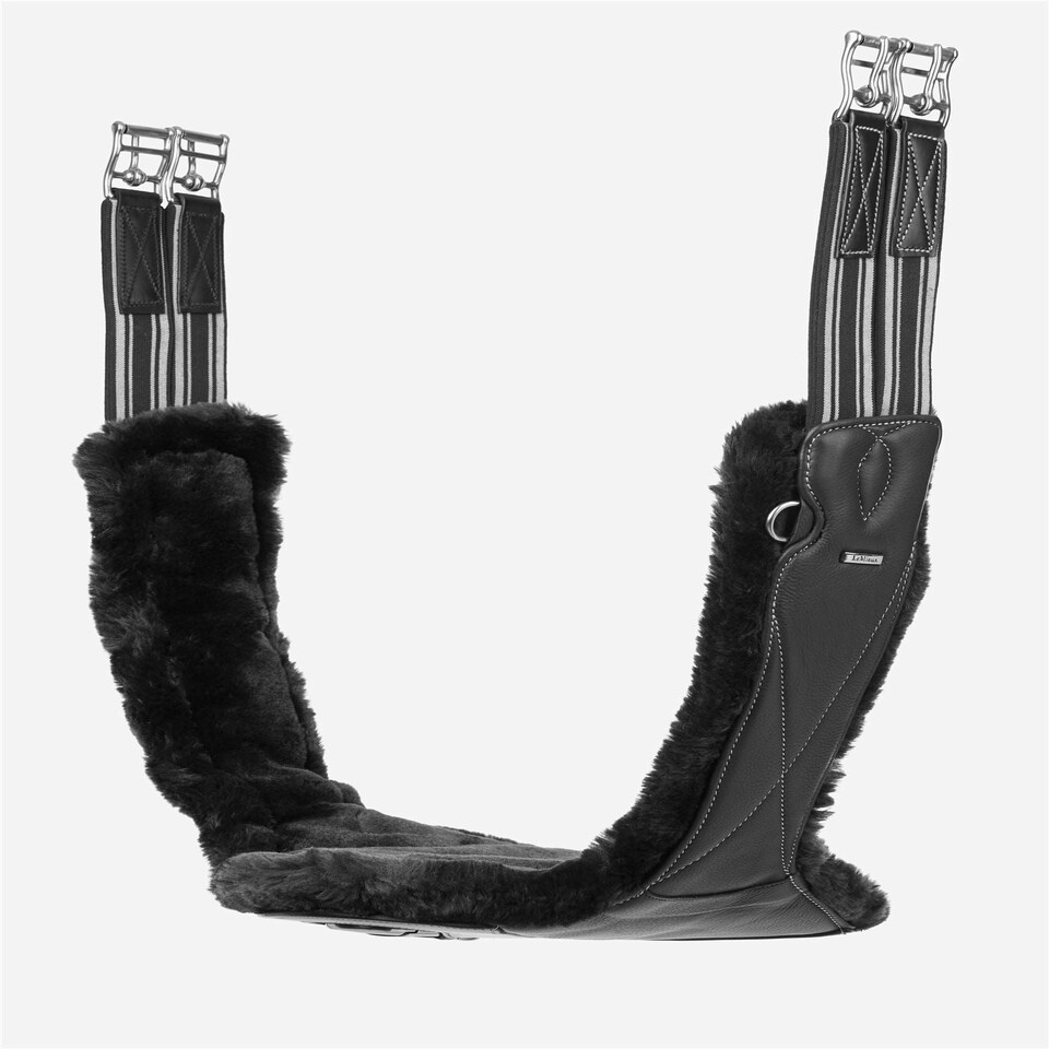 image 1 of LeMieux Arika Simuwool Contoured Long Stud Girth Black | 140cm