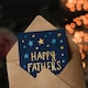 image 3 of Father's Day Card for Dad Starry Night Design Greeting Card Blank Inside