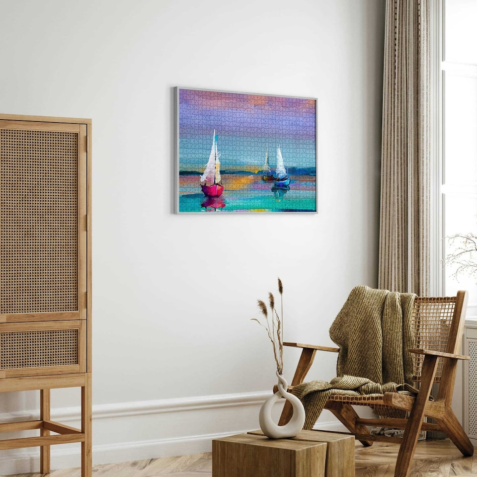 image 1 of Nielsen Puzzle Frame 50 x 70 cm with Shatterproof Glazing - Silver - 50cm x 70cm