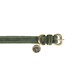 image 3 of Benji & Flo Noble Suede Dog Collar | Green | Green/Gold | S | 1