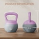 image 3 of SPORTNOW Soft Kettlebell, 4/6/8/10/12kg Kettle Bell with Non-Slip Handle for Home Gym Weight Lifting and Strength Training, Purple and Grey | Purple | 12